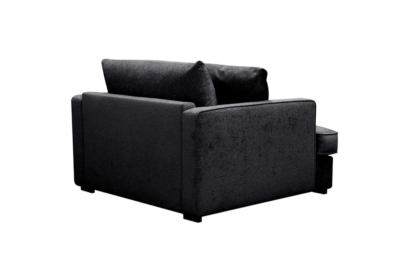 Rossita lyx Ekstra dyp Lenestol - Svart Chenille - Møbler - Stoler - Lenestoler