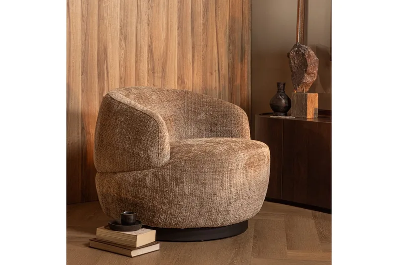 Rotasjon lenestol Ullaktig - Sand - Møbler - Stoler - Lenestoler