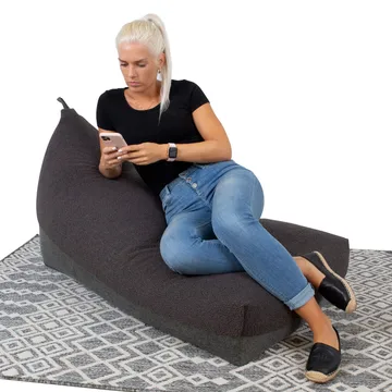 Sakkose Karmar Bag 130x80x20/70 cm - mørk grå - Møbler - Stoler - Sittesekk & sakkosekk
