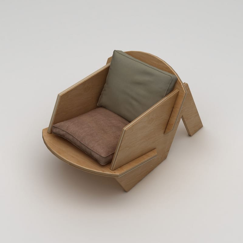 Satira Ørelappstol - Naturlig tre - Møbler - Stoler - Lenestoler