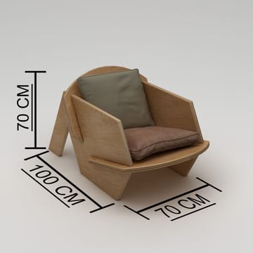 Satira Ørelappstol - Naturlig tre - Møbler - Stoler - Lenestoler