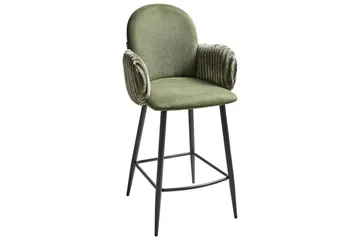 Sett med 2 barstoler Amity - Grønn, svart - Møbler - Stoler - Barstol