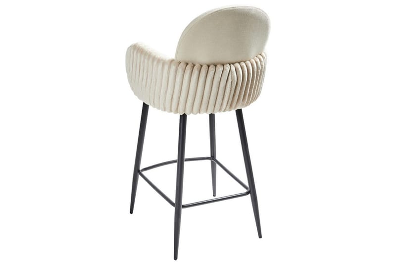 Sett med 2 barstoler Amity - Lys beige, svart - Møbler - Stoler - Barstol