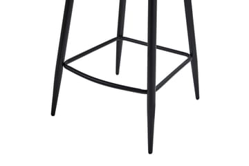 Sett med 2 barstoler Amity - Lys beige, svart - Møbler - Stoler - Barstol