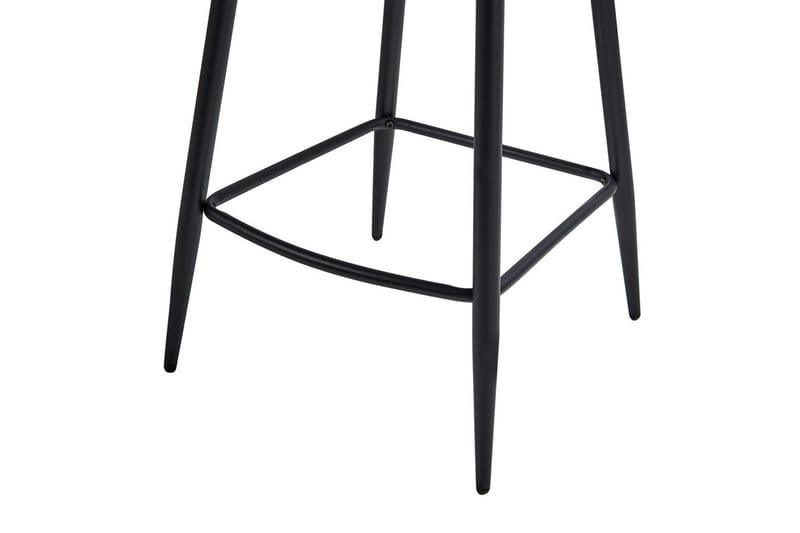 Sett med 2 barstoler Amity - Lys beige, svart - Møbler - Stoler - Barstol