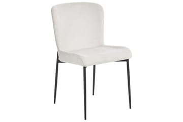 Sett med 2 spisestoler Ada - Hvit, Svart - Møbler - Stoler - Spisestuestoler & kjøkkenstoler