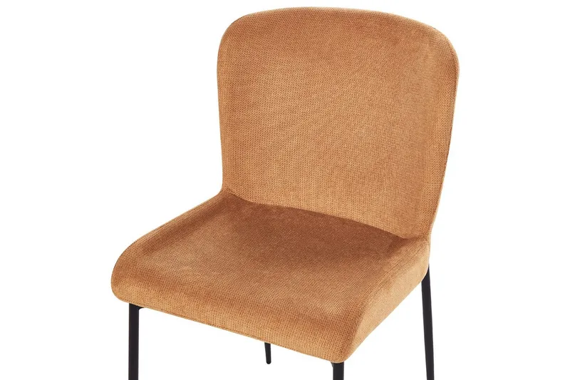 Sett med 2 spisestoler Ada - Oransje, svart - Møbler - Stoler - Spisestuestoler & kjøkkenstoler