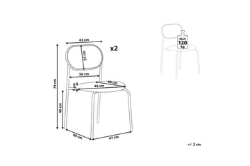 Sett med 2 spisestoler Adaver - Svart, lyst tre, grønt - Møbler - Stoler - Spisestuestoler & kjøkkenstoler