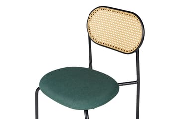 Sett med 2 spisestoler Adaver - Svart, lyst tre, grønt - Møbler - Stoler - Spisestuestoler & kjøkkenstoler