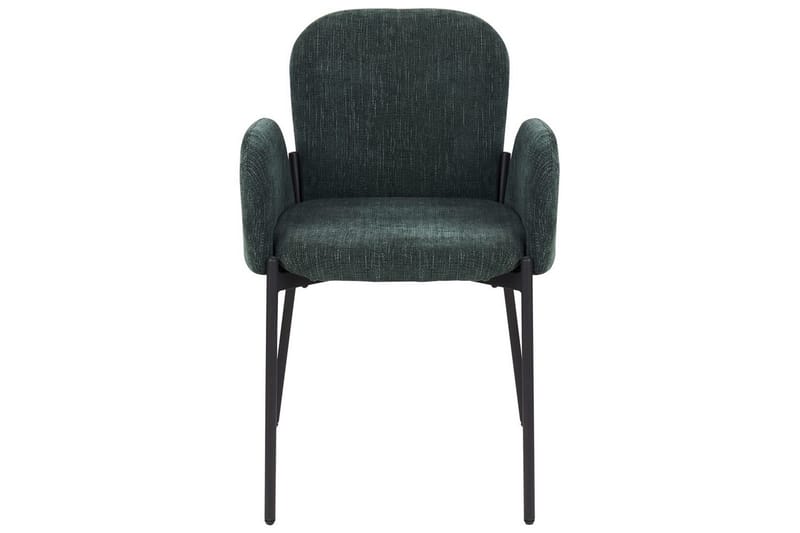 Sett med 2 spisestoler Albee - Grønn, svart - Møbler - Stoler - Spisestuestoler & kjøkkenstoler
