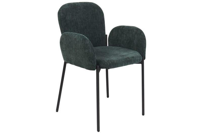 Sett med 2 spisestoler Albee - Grønn, svart - Møbler - Stoler - Spisestuestoler & kjøkkenstoler
