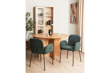 Sett med 2 spisestoler Albee - Grønn, svart - Møbler - Stoler - Spisestuestoler & kjøkkenstoler