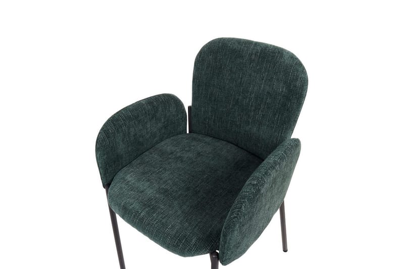 Sett med 2 spisestoler Albee - Grønn, svart - Møbler - Stoler - Spisestuestoler & kjøkkenstoler