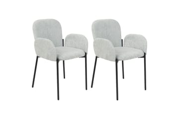 Sett med 2 spisestoler Albee - Mintgrønn, Svart - Møbler - Stoler - Spisestuestoler & kjøkkenstoler