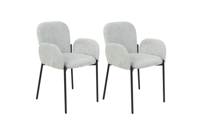 Sett med 2 spisestoler Albee - Mintgrønn, Svart - Møbler - Stoler - Spisestuestoler & kjøkkenstoler