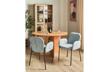 Sett med 2 spisestoler Albee - Mintgrønn, Svart - Møbler - Stoler - Spisestuestoler & kjøkkenstoler