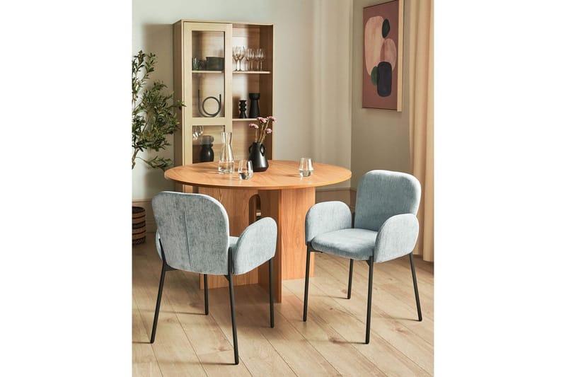 Sett med 2 spisestoler Albee - Mintgrønn, Svart - Møbler - Stoler - Spisestuestoler & kjøkkenstoler