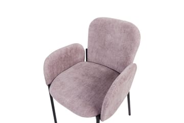 Sett med 2 spisestoler Albee - Rosa, Svart - Møbler - Stoler - Spisestuestoler & kjøkkenstoler