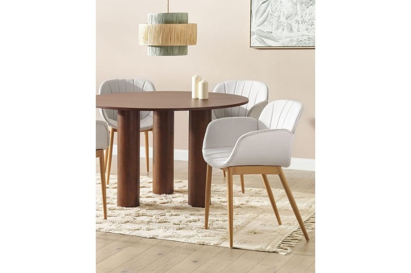 Sett med 2 spisestoler Alice - Grå, lyst tre - Møbler - Stoler - Spisestuestoler & kjøkkenstoler