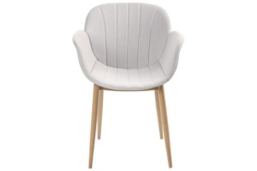 Sett med 2 spisestoler Alice - Grå, lyst tre - Møbler - Stoler - Spisestuestoler & kjøkkenstoler