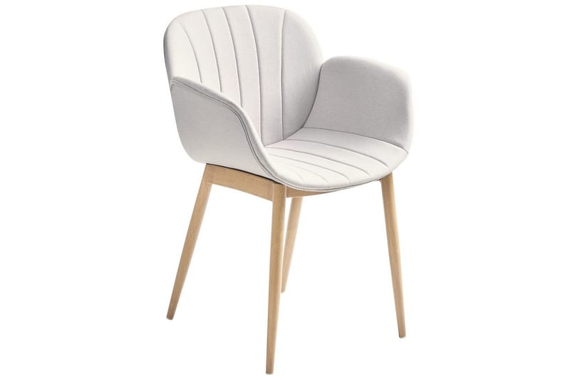 Sett med 2 spisestoler Alice - Grå, lyst tre - Møbler - Stoler - Spisestuestoler & kjøkkenstoler