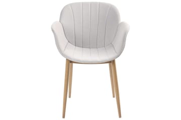 Sett med 2 spisestoler Alice - Grå, lyst tre - Møbler - Stoler - Spisestuestoler & kjøkkenstoler