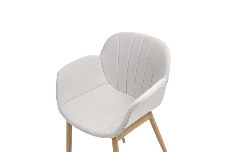 Sett med 2 spisestoler Alice - Grå, lyst tre - Møbler - Stoler - Spisestuestoler & kjøkkenstoler