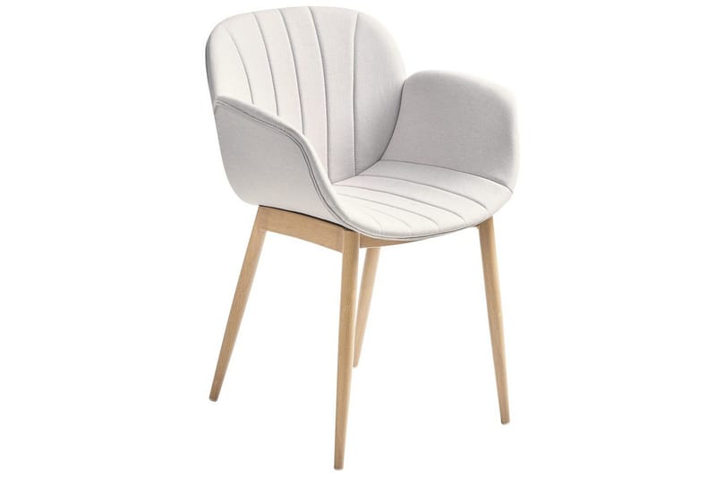 Sett med 2 spisestoler Alice - Grå, lyst tre - Møbler - Stoler - Spisestuestoler & kjøkkenstoler