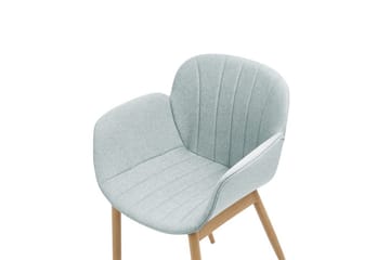 Sett med 2 spisestoler Alice - Grønt, lyst tre - Møbler - Stoler - Spisestuestoler & kjøkkenstoler