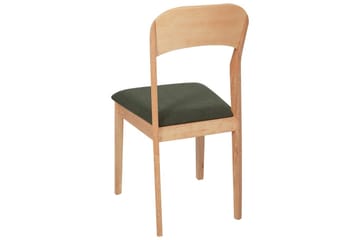 Sett med 2 spisestoler Alvin - Lyst tre, grønn - Møbler - Stoler - Spisestuestoler & kjøkkenstoler