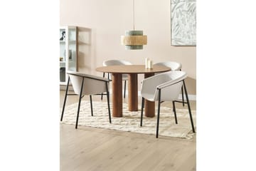 Sett med 2 spisestoler Ames - Beige, svart - Møbler - Stoler - Spisestuestoler & kjøkkenstoler