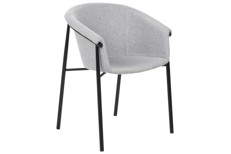 Sett med 2 spisestoler Ames - Grå, svart - Møbler - Stoler - Spisestuestoler & kjøkkenstoler