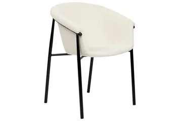 Sett med 2 spisestoler Ames - Hvit, Svart - Møbler - Stoler - Spisestuestoler & kjøkkenstoler