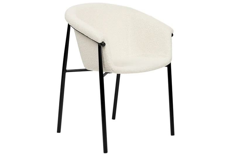 Sett med 2 spisestoler Ames - Hvit, Svart - Møbler - Stoler - Spisestuestoler & kjøkkenstoler