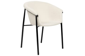 Sett med 2 spisestoler Ames - Hvit, Svart - Møbler - Stoler - Spisestuestoler & kjøkkenstoler