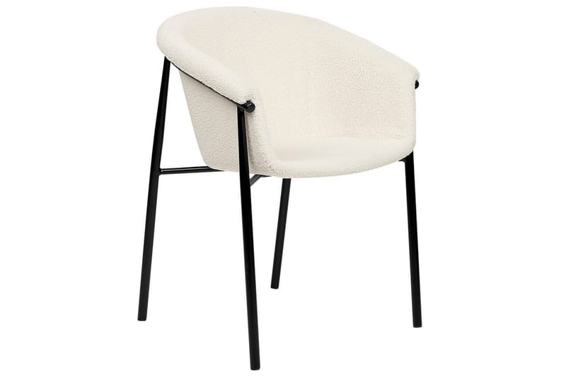 Sett med 2 spisestoler Ames - Hvit, Svart - Møbler - Stoler - Spisestuestoler & kjøkkenstoler