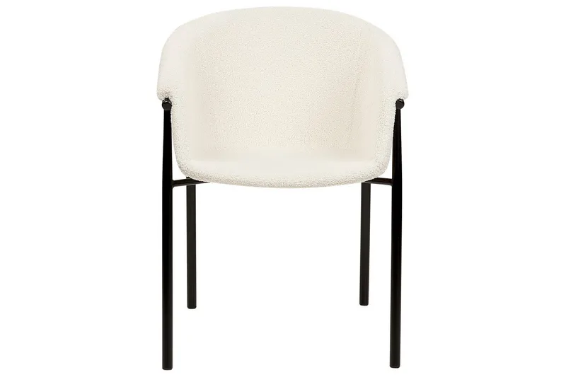 Sett med 2 spisestoler Ames - Hvit, Svart - Møbler - Stoler - Spisestuestoler & kjøkkenstoler