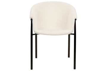 Sett med 2 spisestoler Ames - Hvit, Svart - Møbler - Stoler - Spisestuestoler & kjøkkenstoler