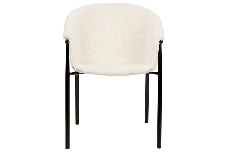Sett med 2 spisestoler Ames - Hvit, Svart - Møbler - Stoler - Spisestuestoler & kjøkkenstoler