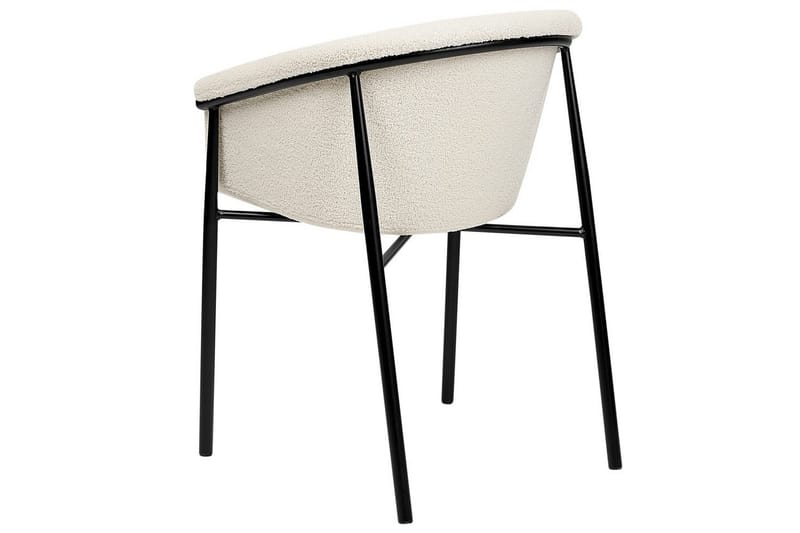 Sett med 2 spisestoler Ames - Hvit, Svart - Møbler - Stoler - Spisestuestoler & kjøkkenstoler