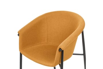 Sett med 2 spisestoler Ames - Oransje, svart - Møbler - Stoler - Spisestuestoler & kjøkkenstoler