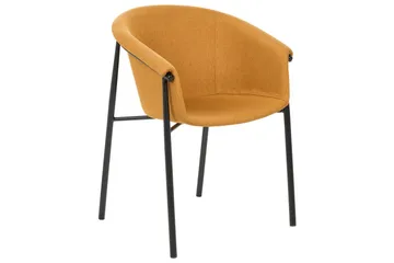 Sett med 2 spisestoler Ames - Oransje, svart - Møbler - Stoler - Spisestuestoler & kjøkkenstoler