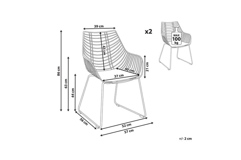 Sett med 2 spisestoler Annapolis - Møbler - Stoler - Spisestuestoler & kjøkkenstoler