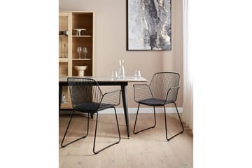 Sett med 2 spisestoler Appleton - Svart - Møbler - Stoler - Spisestuestoler & kjøkkenstoler