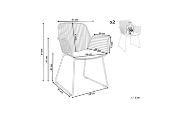 Sett med 2 spisestoler Appleton - Svart - Møbler - Stoler - Spisestuestoler & kjøkkenstoler