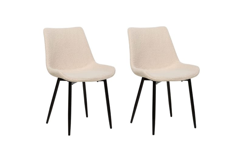 Sett med 2 spisestoler Avilla - Beige, svart - Møbler - Stoler - Spisestuestoler & kjøkkenstoler
