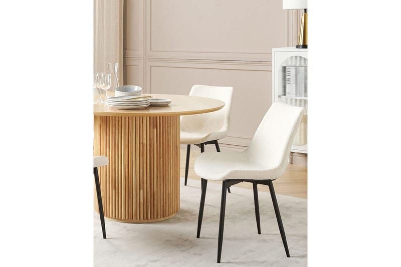 Sett med 2 spisestoler Avilla - Hvit, Svart - Møbler - Stoler - Spisestuestoler & kjøkkenstoler