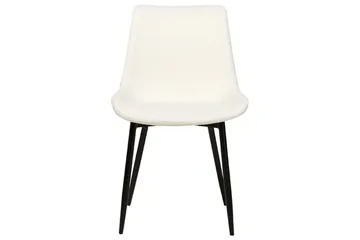 Sett med 2 spisestoler Avilla - Hvit, Svart - Møbler - Stoler - Spisestuestoler & kjøkkenstoler