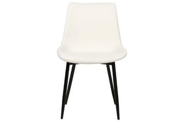 Sett med 2 spisestoler Avilla - Hvit, Svart - Møbler - Stoler - Spisestuestoler & kjøkkenstoler