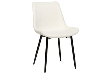 Sett med 2 spisestoler Avilla - Hvit, Svart - Møbler - Stoler - Spisestuestoler & kjøkkenstoler